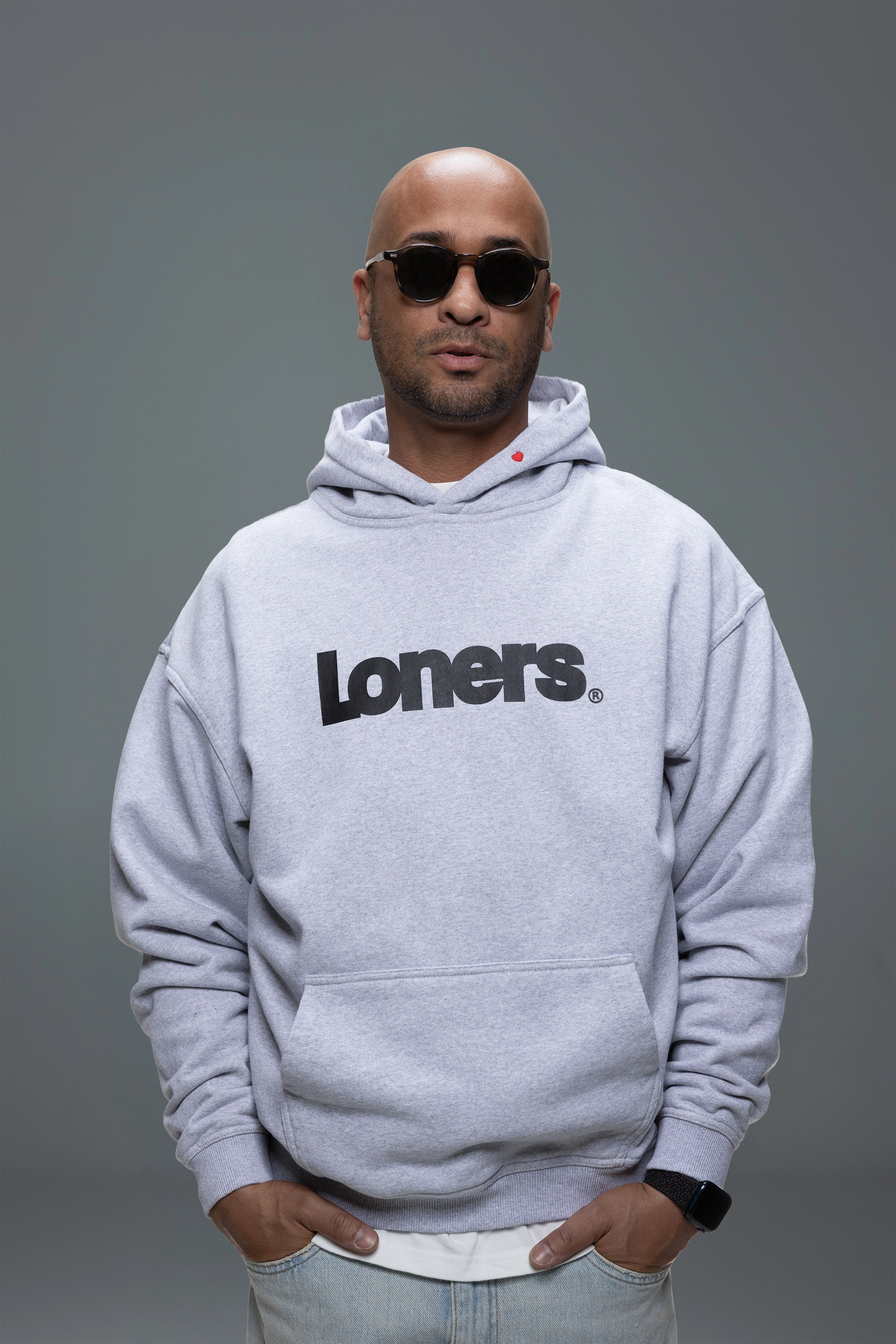 SLATE HOODIE GREY MELANGE